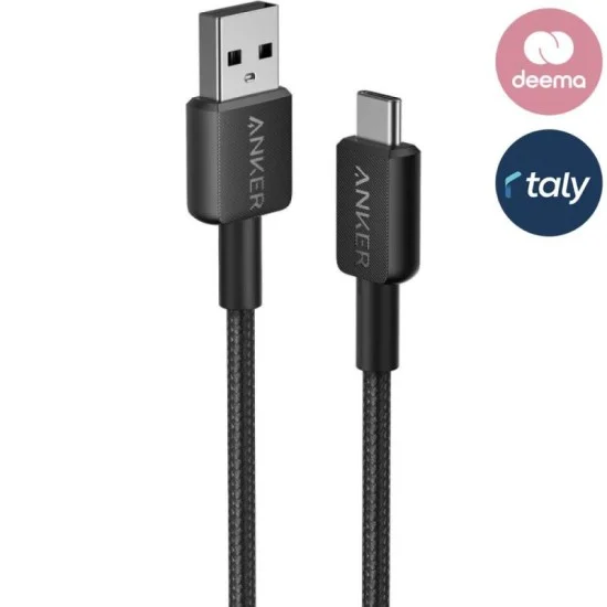 Anker 322 Usb-A To Usb-C Cable Braided (0.9M/3Ft) -Black